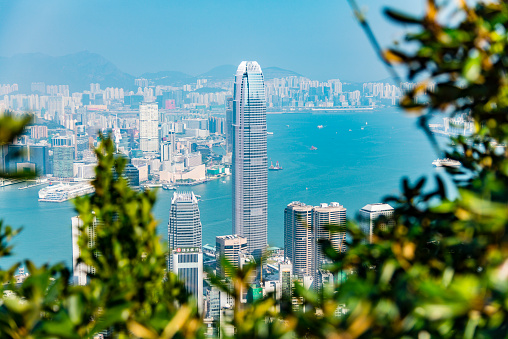 View of Hong Kong from The Peak mountain.View of Hong Kong from The Peak mountain.