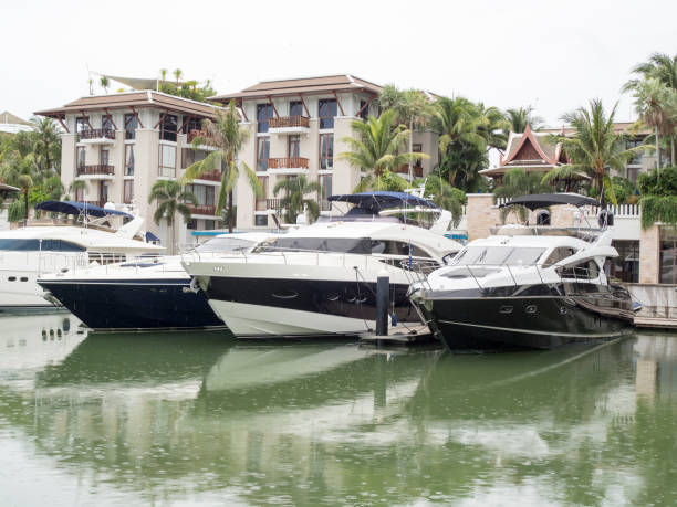 istock Speedy boat moored in the marina. 806670806