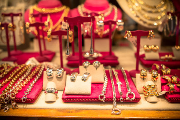 istock Beautiful jewelry in a shop 806685738