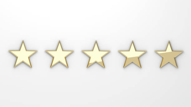 istock star rating - golden stars on white background 806688146