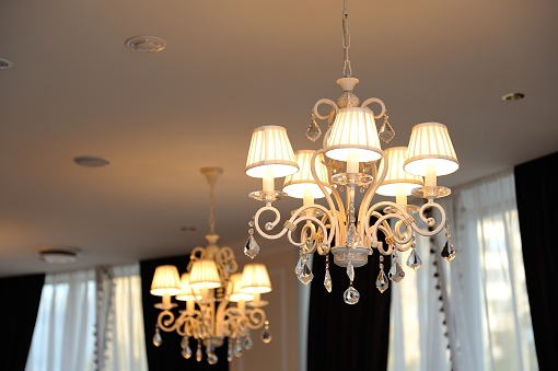 Beautiful ceiling lamp in a romantic style