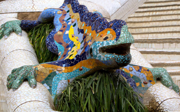 istock lizard fountain, park guel, barcelona, spain 806710916