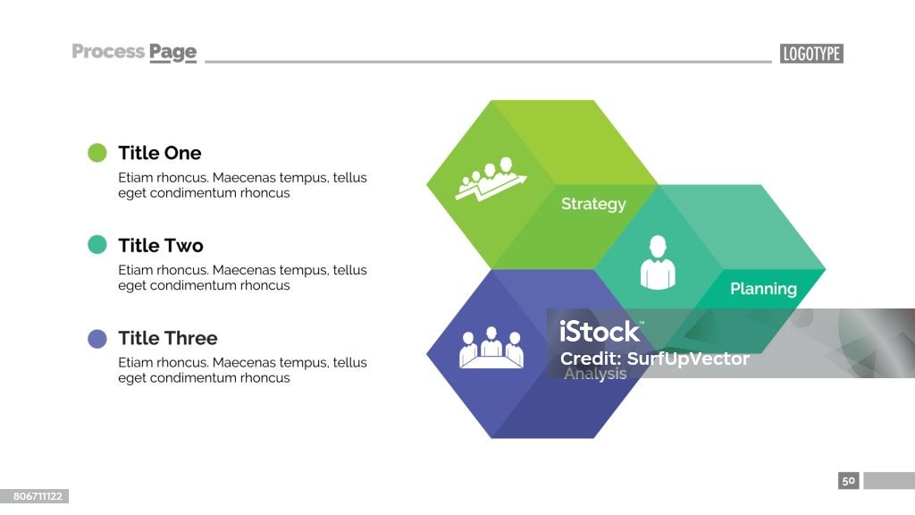 Three Topic Template Three Cubes Diagram Slide Template Stock Illustration - Download Image ...