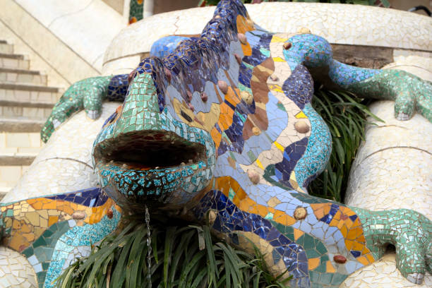istock lizard fountain, park guel, barcelona, spain 806711394