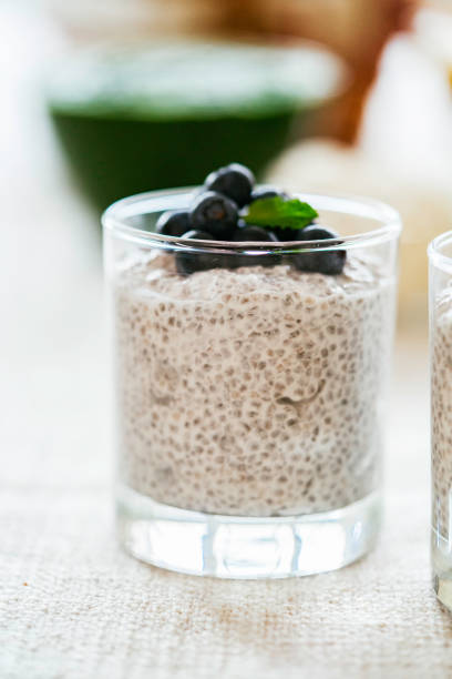 istock Healthy Yogurt with Chia and Fresh Berries 806716982