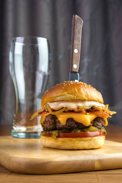istock Homemade gourmet beef burger 806717780