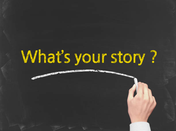 istock What's your story? - Business Chalkboard Background 806721150