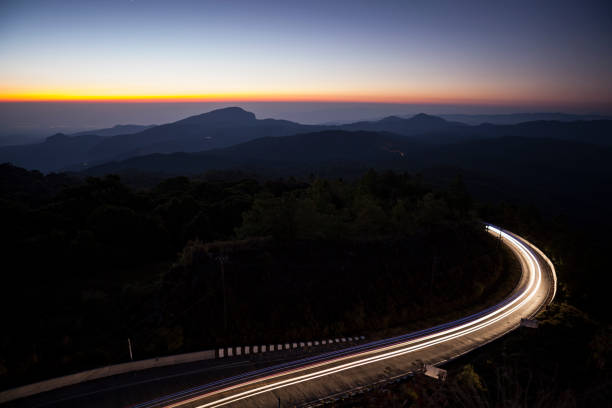 istock Mountain valley during sunrise. Natural winter landscape 806730200