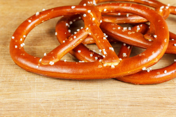 istock Pretzels on wood 806733594