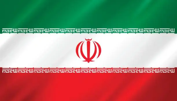 Vector illustration of Iran Flag