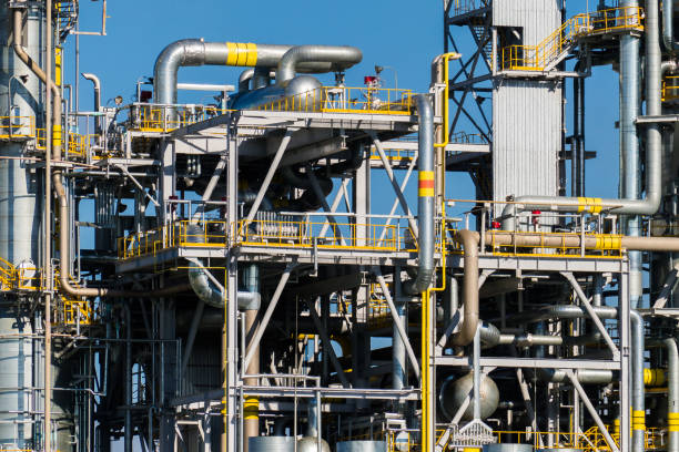 istock Units for nitric acid production on fertilizer plant 806736920