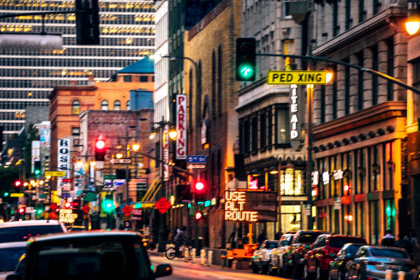 istock Los Angeles downtown by night 806745890