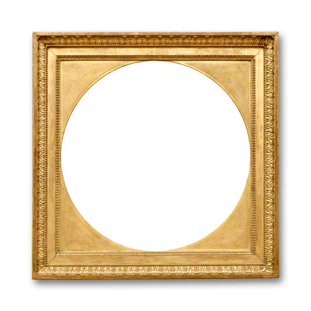istock Golden vintage frame isolated on white background (Clipping Path) 806749274