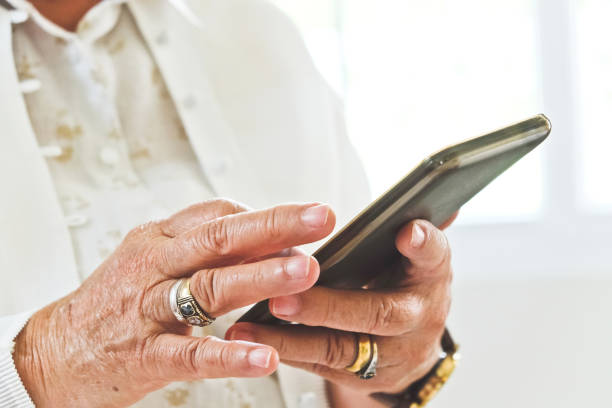 istock Senior woman and technology 806751882