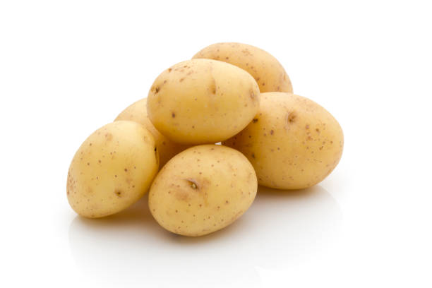 istock Potatoes on the white background.  New harvest. 806757542