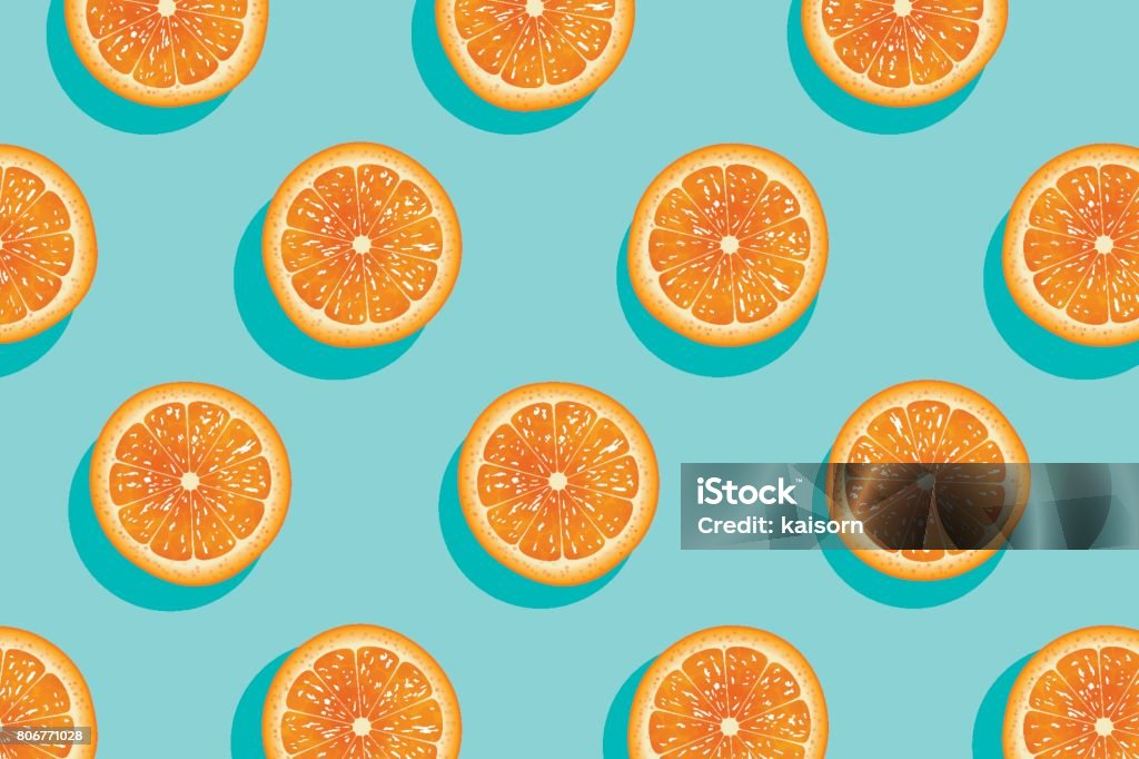 Tranches de fond orange frais d’été. - clipart vectoriel de Orange - Fruit libre de droits