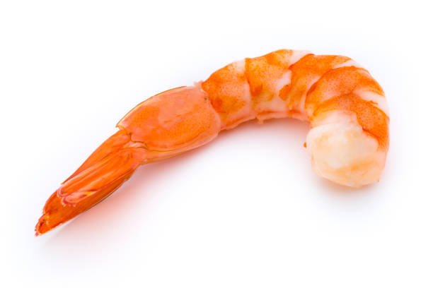 istock Steamed tiger shrimp isolated on white background. 806774226