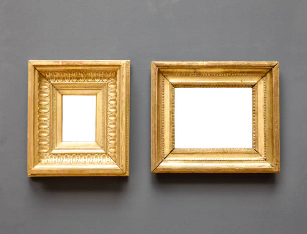 istock Set of golden vintage frame (Clipping Path) 806776480
