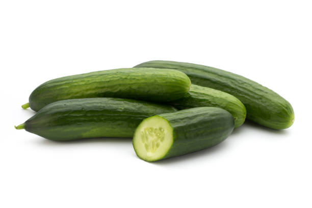 istock Eco cucumber on white background. Fresh vegetables. 806777408