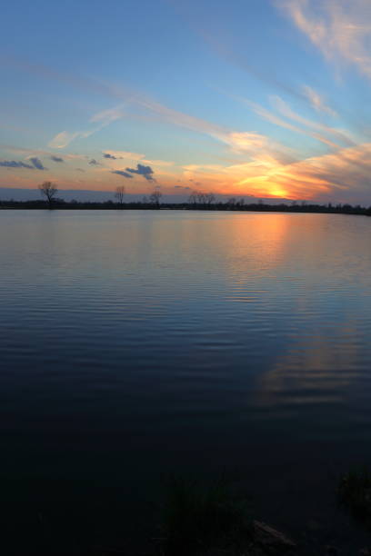 istock Gorgeous sunset over the lake 806796712