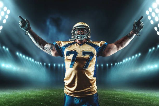 istock American football player, game winning 806817014