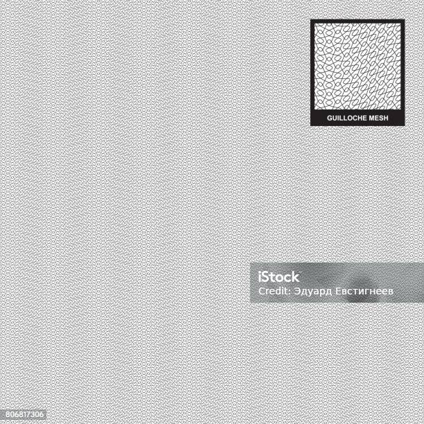 Guilloche Grid Stock Illustration - Download Image Now - Textured, Guilloche, Currency