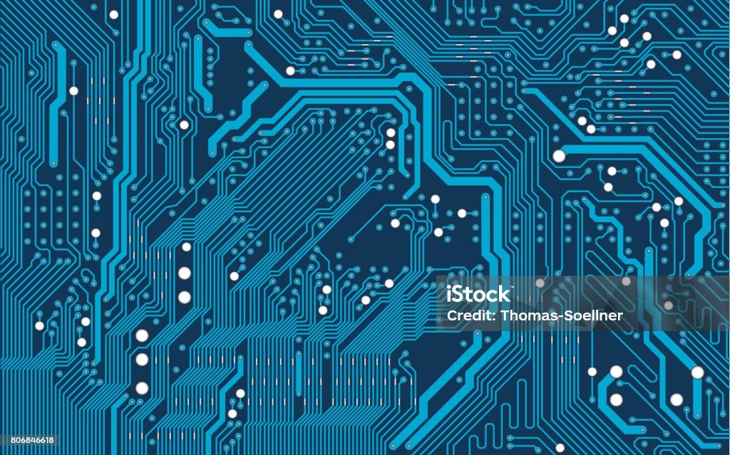 Circuit board Vector blue electronic circuit board background Circuit Board stock vector