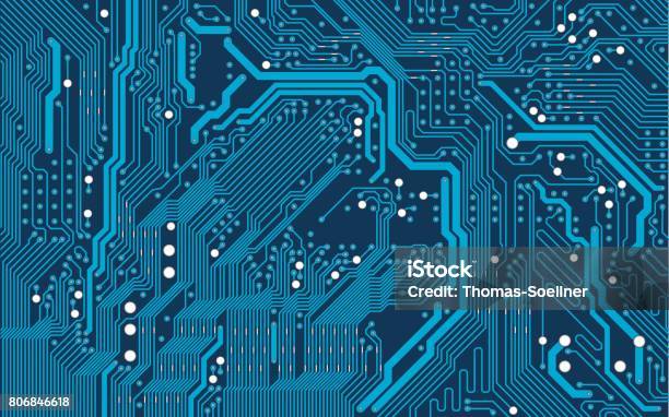 Circuit Board Stock Illustration - Download Image Now - Circuit Board, Mother Board, Computer Chip