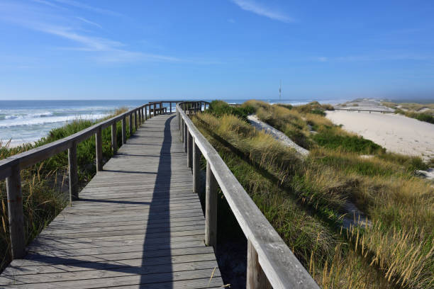 istock Atlantic Ocean, Costa Nova beach in Aveiro, Portugal 806854414