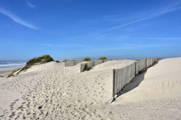 istock Atlantic Ocean, Costa Nova beach in Aveiro, Portugal 806854460
