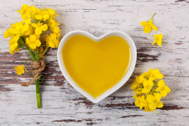 istock Rapeseed oil and flower. 806854470