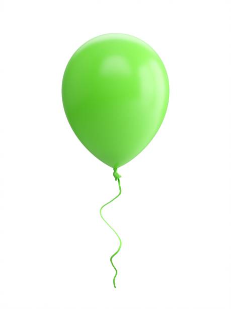 istock 3D Rendering green Balloon Isolated on white Background 806858358