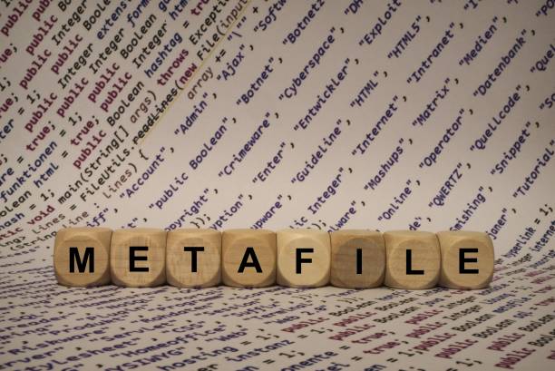 istock metafile - cube with letters and words from the computer, software, internet categories, wooden cubes 806858468