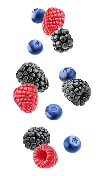 istock Isolated berries in the air 806861120