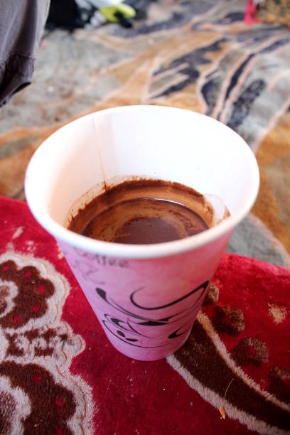 Paper cup of Bedouin coffee