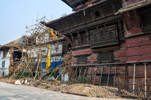 damages in Kathmandu Durbar Square