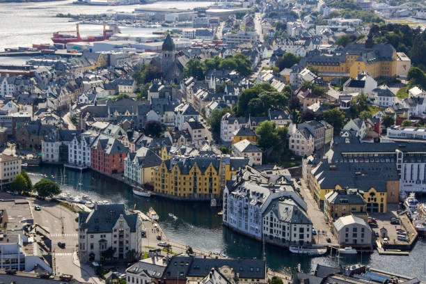 istock viewpoint in Alesund in Norway 806872814