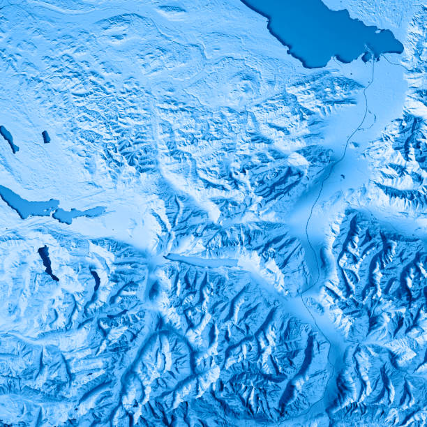istock St. Gallen Canton Switzerland 3D Render Topographic Map Blue 806879830