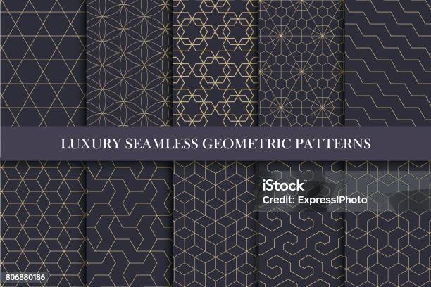 Luxury Seamless Ornamental Patterns Geometric Rich Design Stock Illustration - Download Image Now