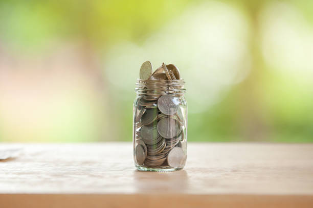 istock Saving money concept, money coin stack growing business 806883274