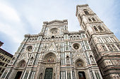 The Basilica di Santa Maria del Fiore and Giotto’s Campanile in Florence, Italy