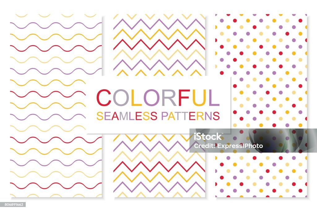 Pattern Background Bright Simple Colorful Simple Seamless Patterns Vector Bright Backgrounds For Your ...