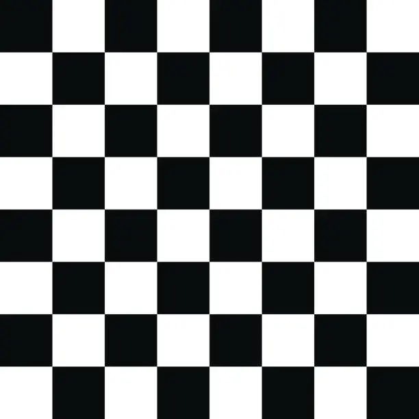 Vector illustration of Checkered Pattern Black and White