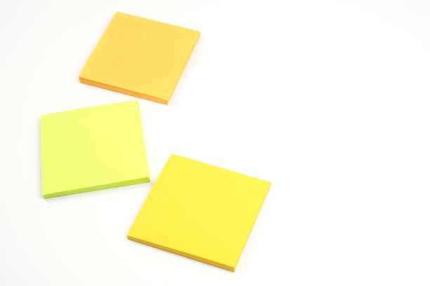 istock Yellow office stickers isolated on a white background 806894632