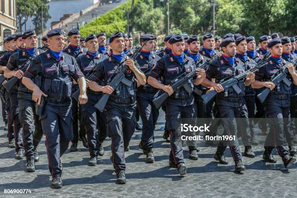 Military Parade At Italian National Day Stock Photo - Download Image Now - Carabinieri, Italian Culture, Italy