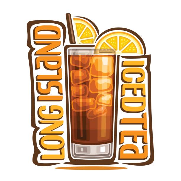 ilustrações de stock, clip art, desenhos animados e ícones de cocktail long island iced tea - vector alcohol cocktail highball glass