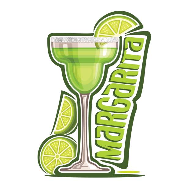 koktejl margarita - koktejl margarita stock ilustrace