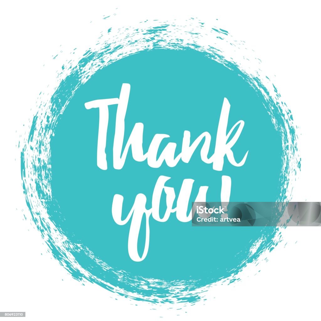 Thank You handwritten inscription. Vector illustration of the "Thank you!" message. Thank You - Phrase stock vector