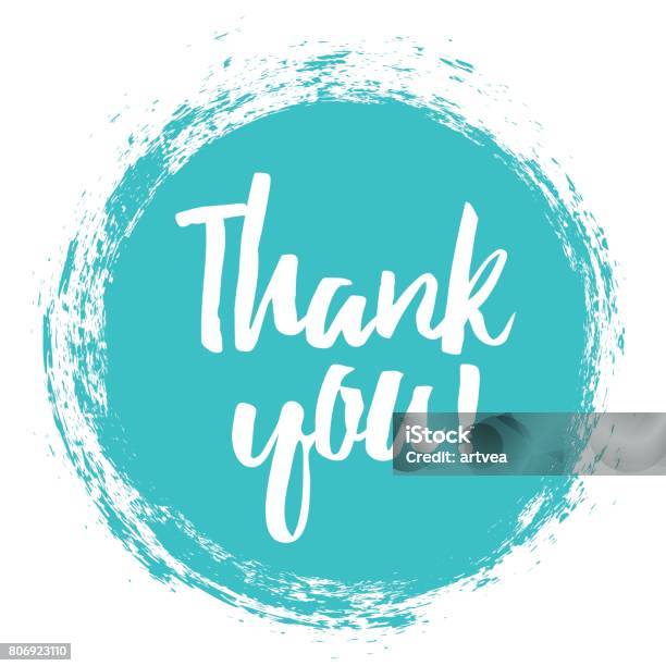 Thank You Handwritten Inscription Stock Illustration - Download Image Now - Thank You - Phrase, Greeting Card, Brush Stroke