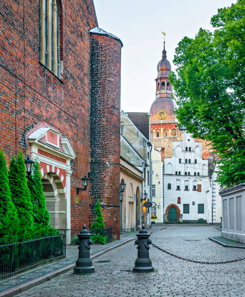 istock Oldest medieval buildings (currently those are public domains) in old Riga 806926188